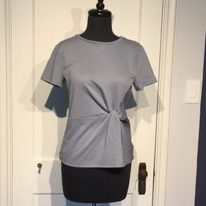 NWT🔹EXPRESS Blue-Grey Knotted Top